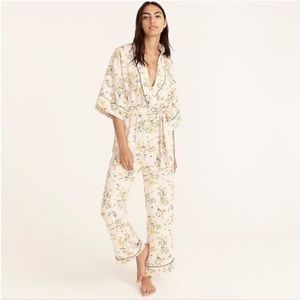 J. Crew Easy-Luxe Eco Floral Pajama Jumpsuit Size XL